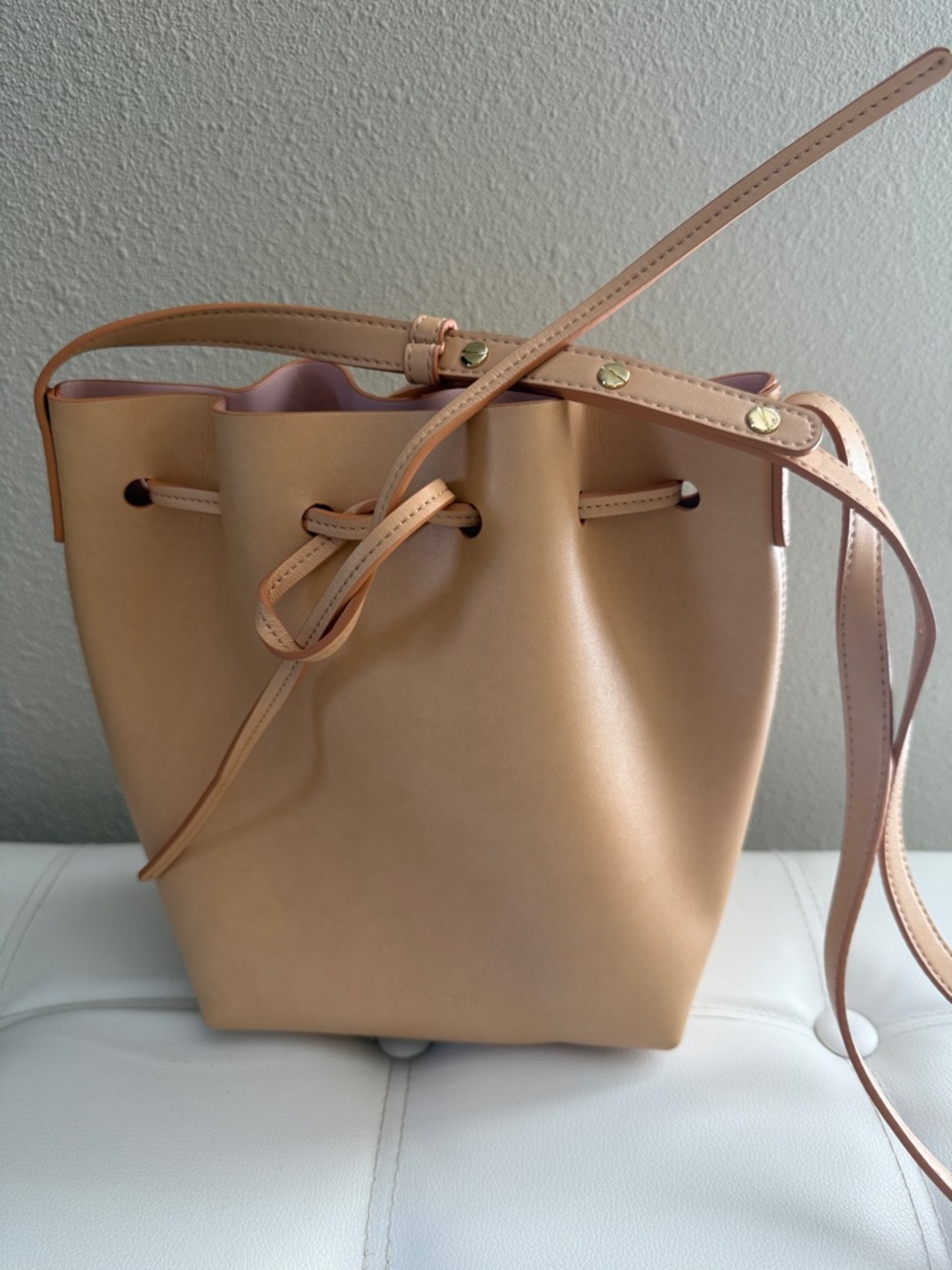 Mansur Gavriel leather shoulder bag/cross body bucket bag